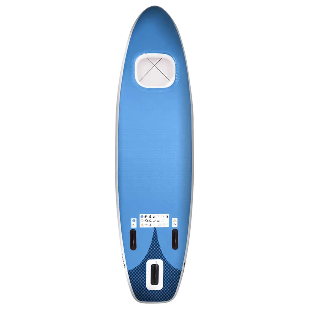oppusteligt paddleboardsæt 330x76x10 cm havblå