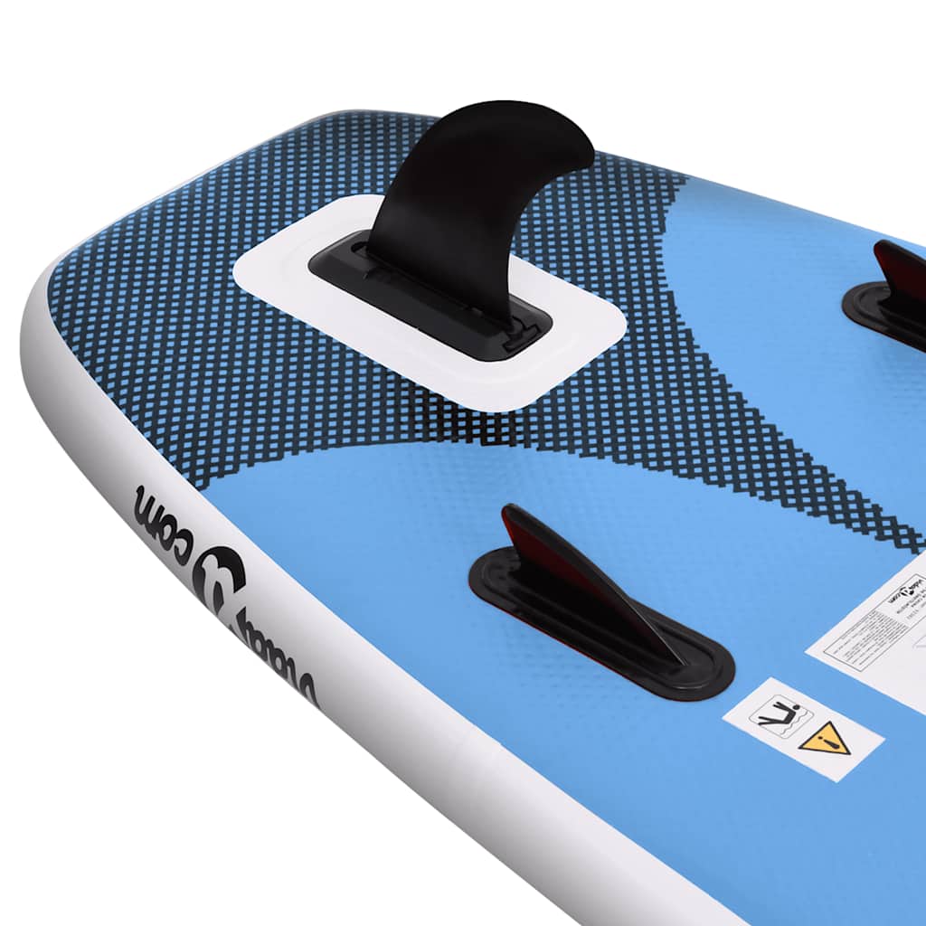 oppusteligt paddleboardsæt 330x76x10 cm havblå