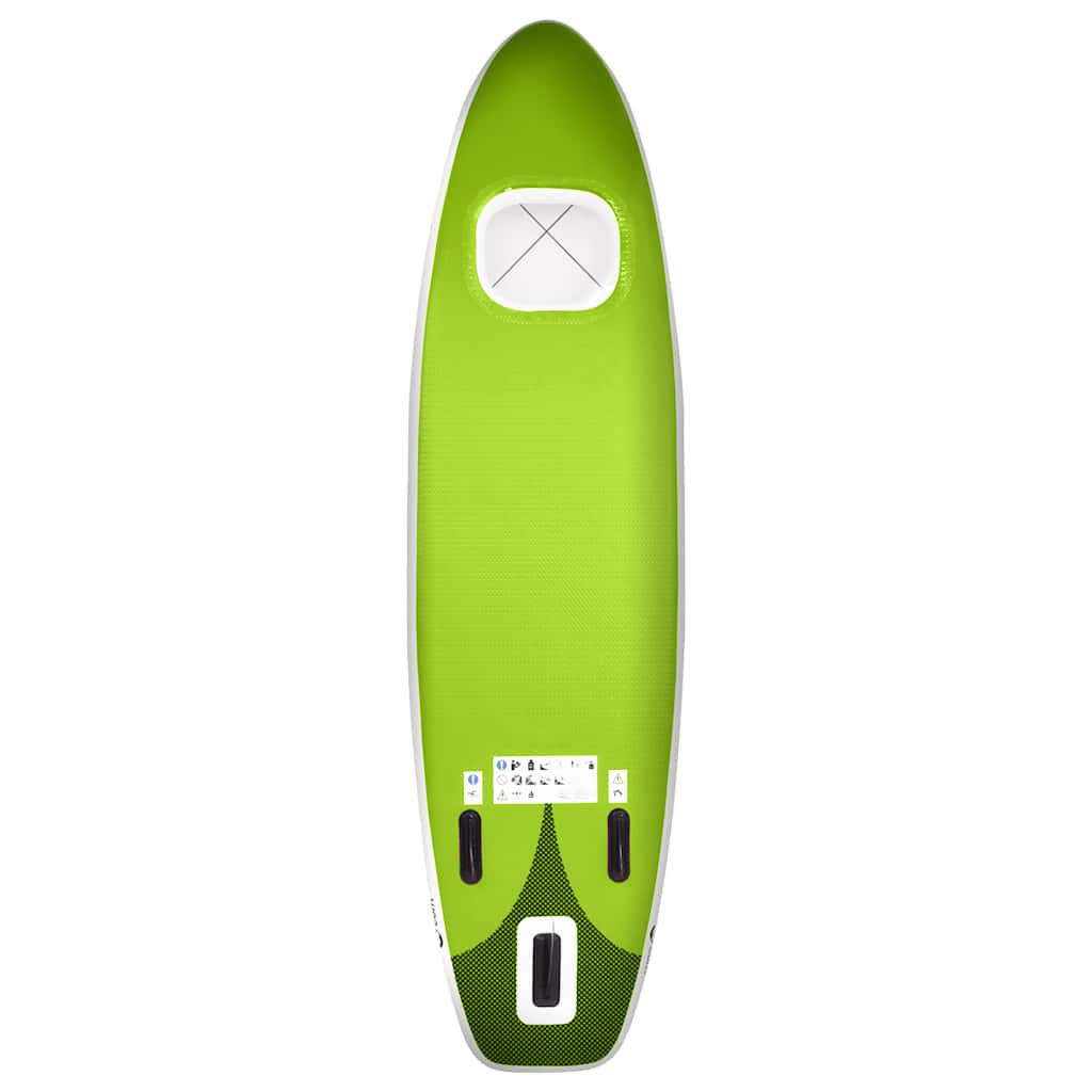 oppusteligt paddleboardsæt 360x81x10 cm grøn