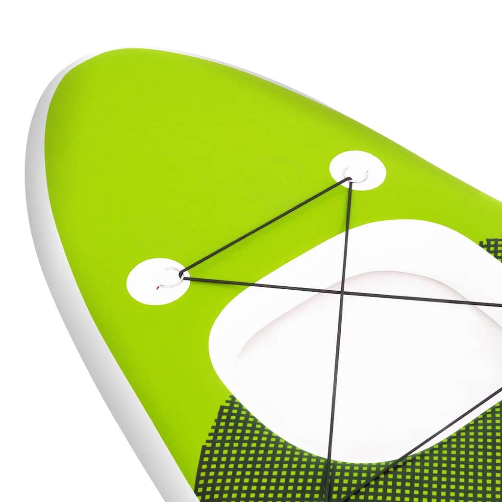 oppusteligt paddleboardsæt 360x81x10 cm grøn