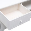 tv-skab 108x30x40 cm massivt kejsertræ hvid