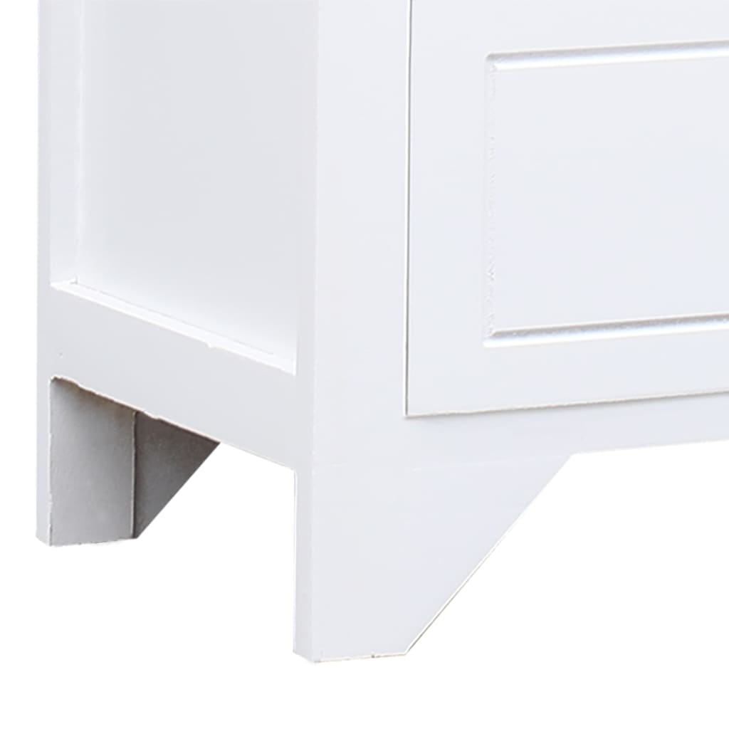 tv-skab 108x30x40 cm massivt kejsertræ hvid