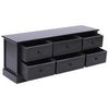 tv-bord 108x30x40 cm massivt kejsertræ sort