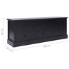 tv-bord 108x30x40 cm massivt kejsertræ sort