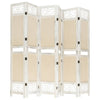 6-panels rumdeler 210x165 cm stof cremefarvet