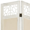 6-panels rumdeler 210x165 cm stof cremefarvet