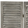 6-panels rumdeler 214x166 cm massivt træ grå
