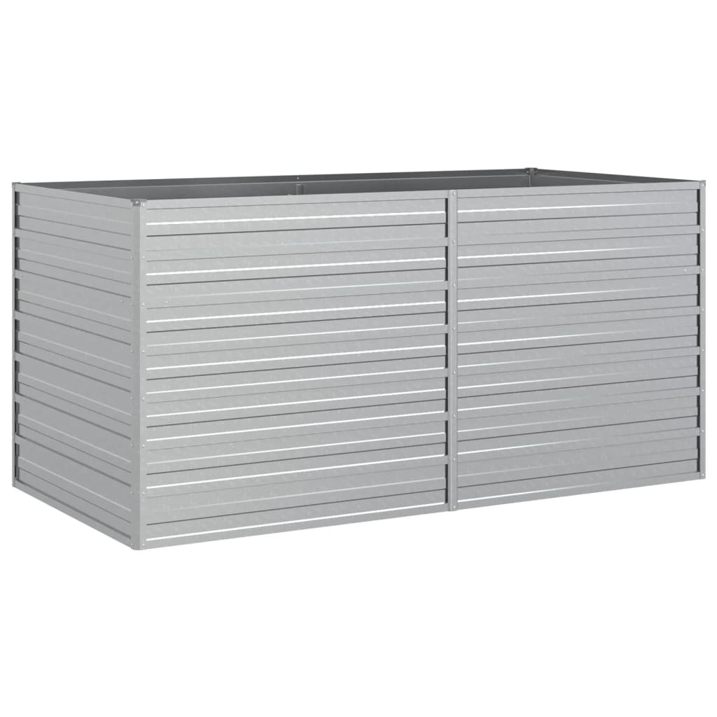 højbed 160x80x77 cm galvaniseret stål sølvfarvet