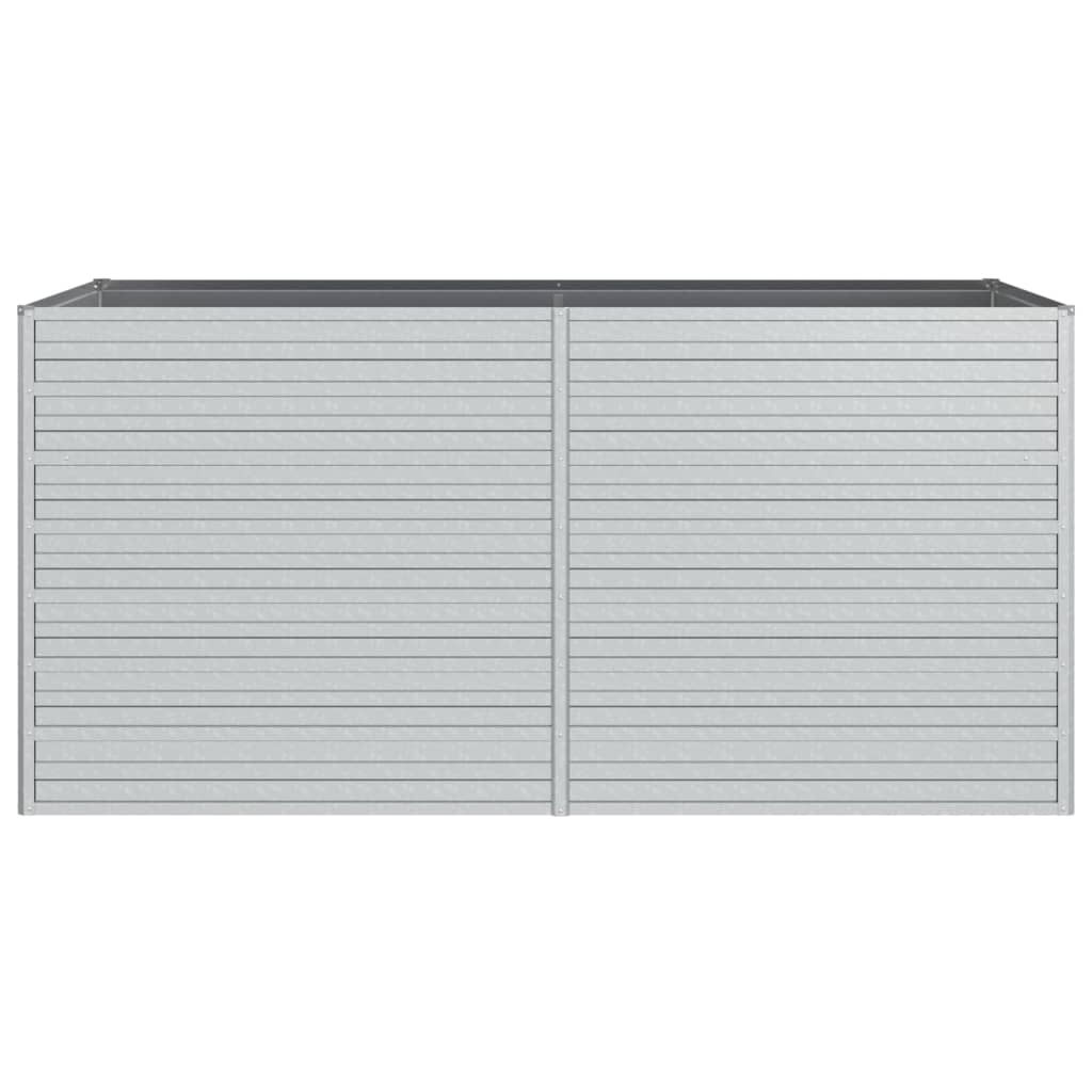 højbed 160x80x77 cm galvaniseret stål sølvfarvet