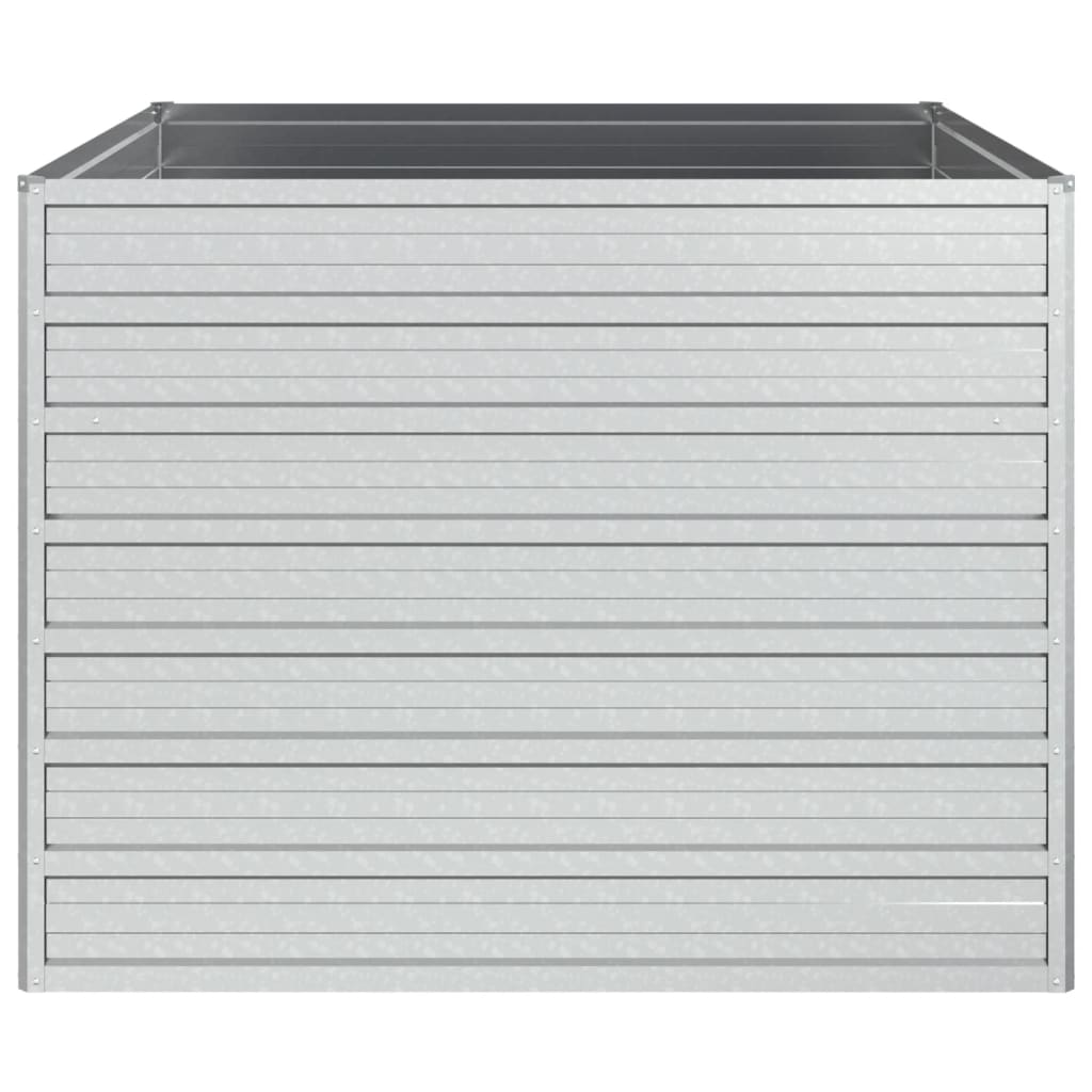 højbed 100x100x77 cm galvaniseret stål sølvfarvet