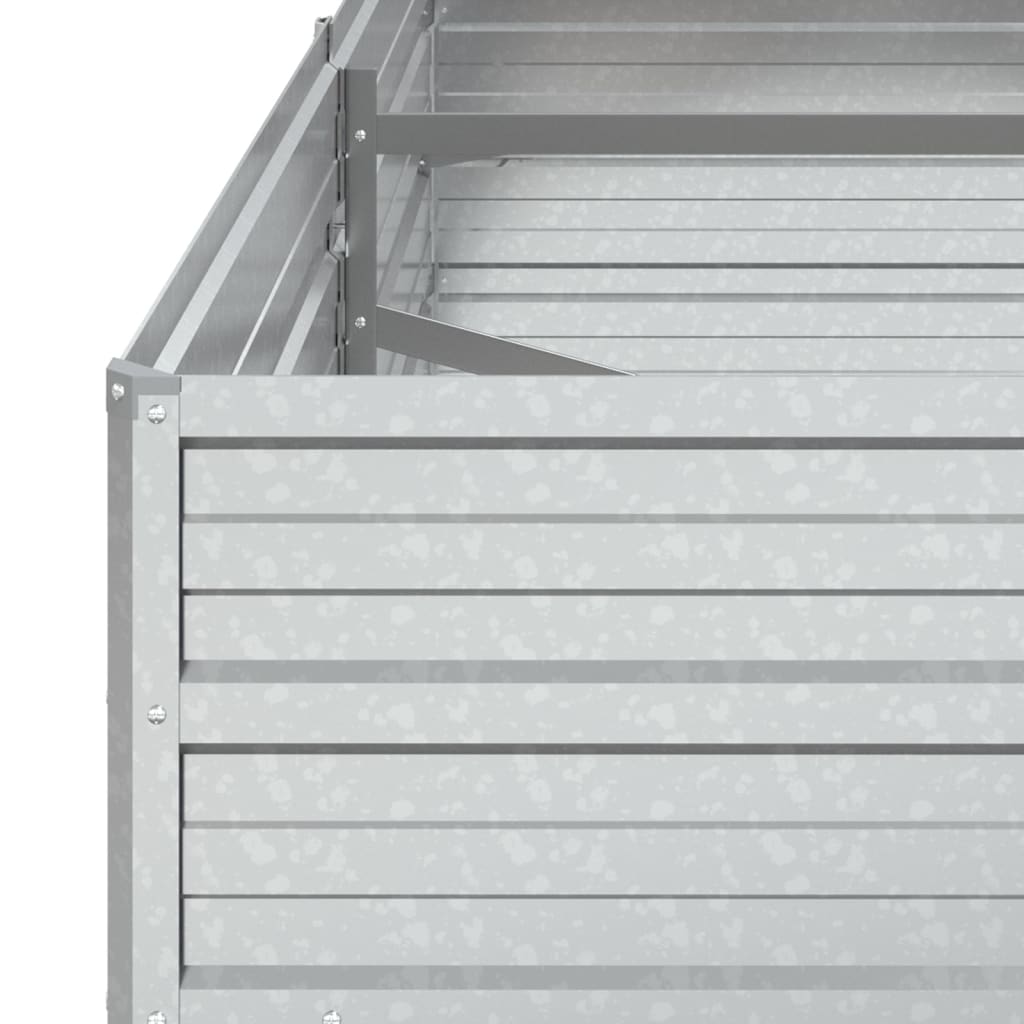 højbed 160x80x45 cm galvaniseret stål sølvfarvet