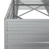 højbed 240x80x77 cm galvaniseret stål sølvfarvet