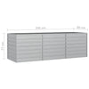 højbed 240x80x77 cm galvaniseret stål sølvfarvet