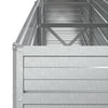 højbed 240x40x77 cm galvaniseret stål sølvfarvet