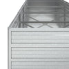 højbed 320x80x77 cm galvaniseret stål sølvfarvet