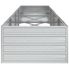højbed 320x80x45 cm galvaniseret stål sølvfarvet