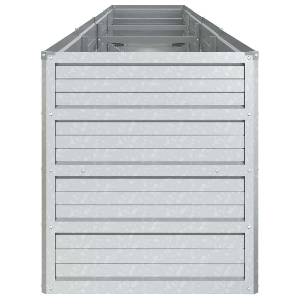 højbed 320x40x45 cm galvaniseret stål sølvfarvet