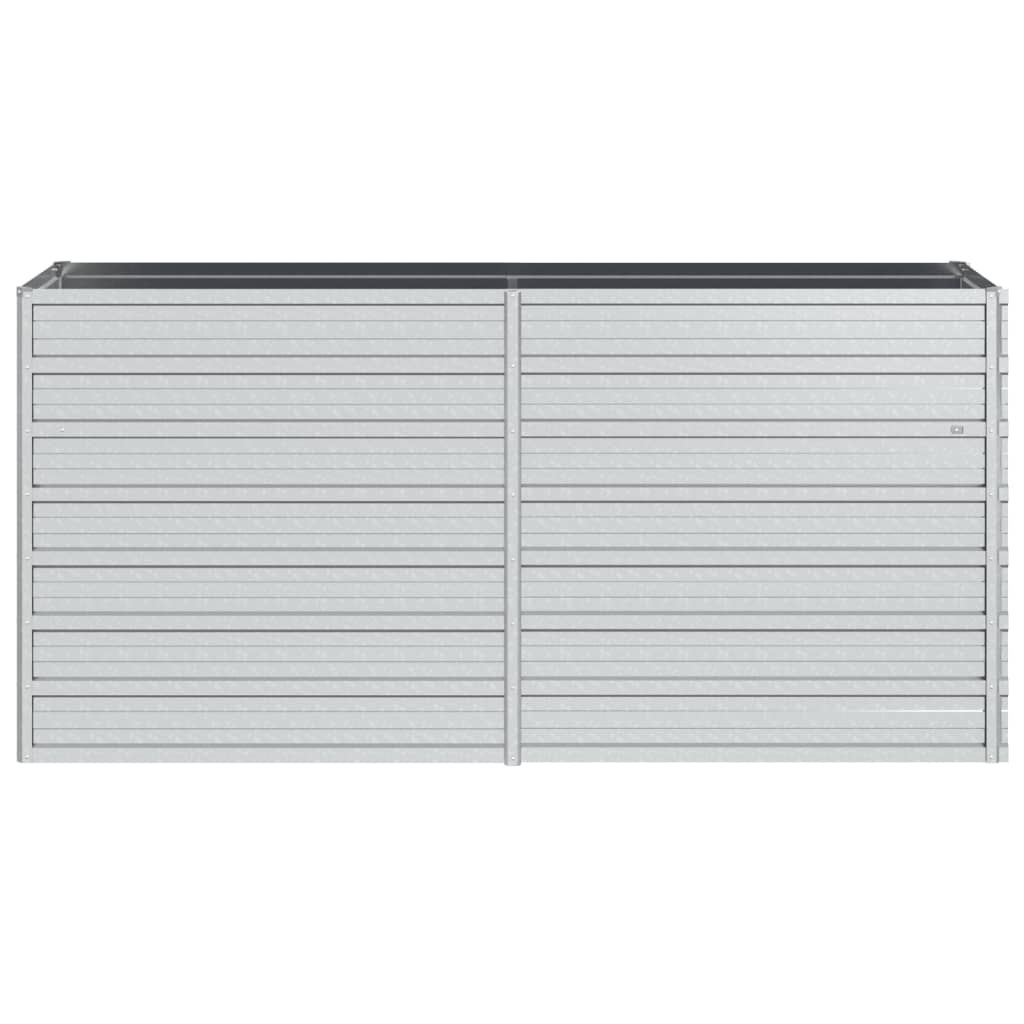 højbed 160x40x77 cm galvaniseret stål sølvfarvet