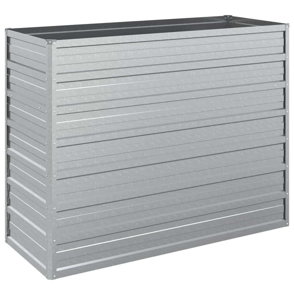 højbed 100x40x77 cm galvaniseret stål sølvfarvet