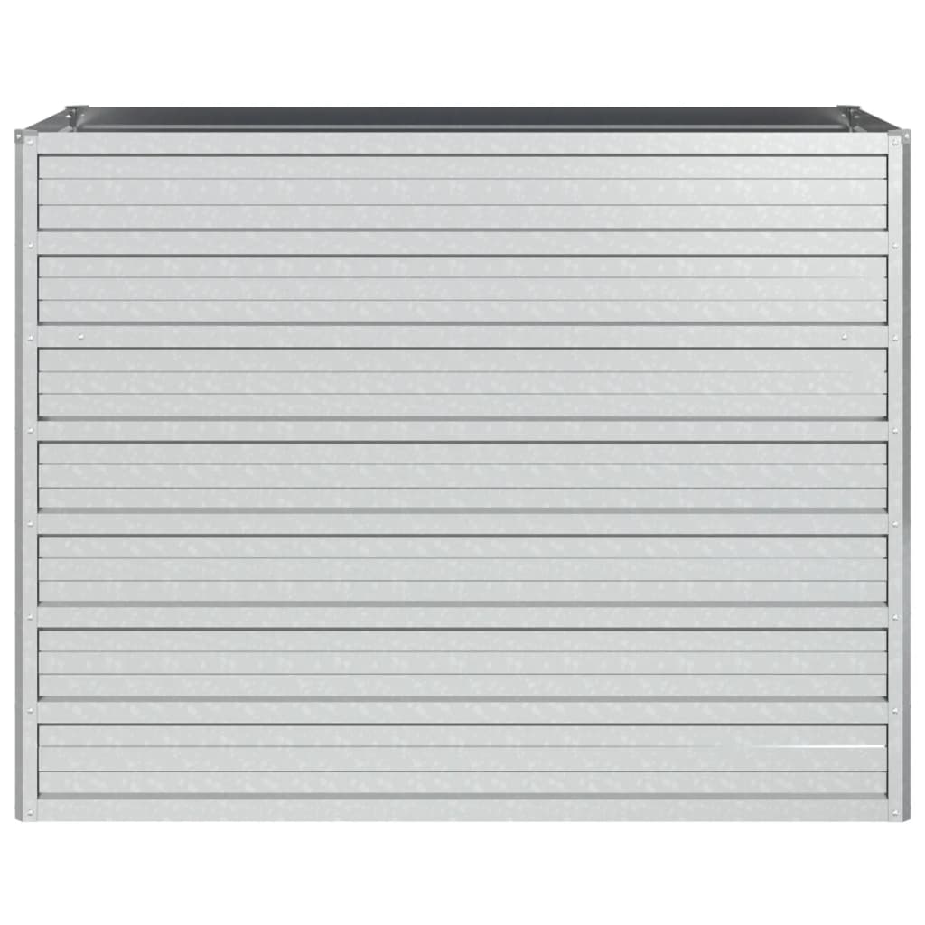 højbed 100x40x77 cm galvaniseret stål sølvfarvet