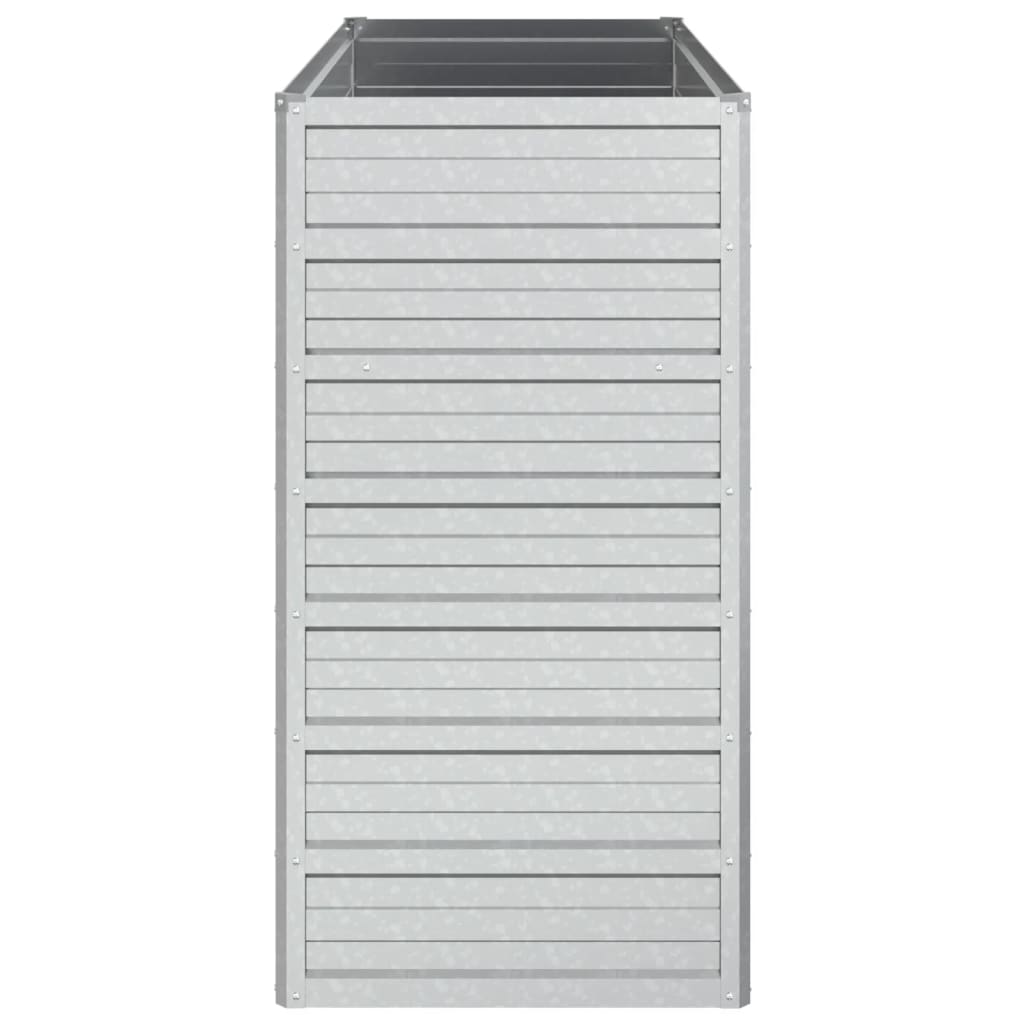 højbed 100x40x77 cm galvaniseret stål sølvfarvet