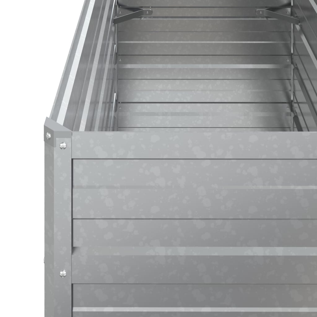 højbed 100x40x77 cm galvaniseret stål sølvfarvet