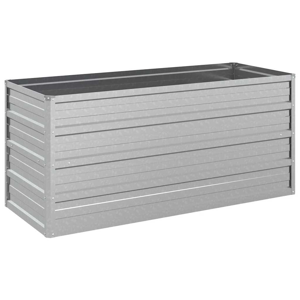 højbed 100x40x45 cm galvaniseret stål sølvfarvet