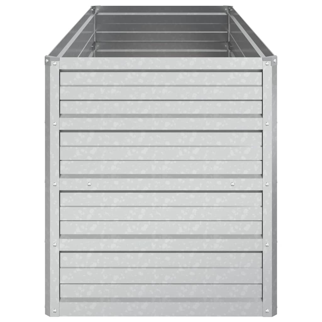 højbed 100x40x45 cm galvaniseret stål sølvfarvet