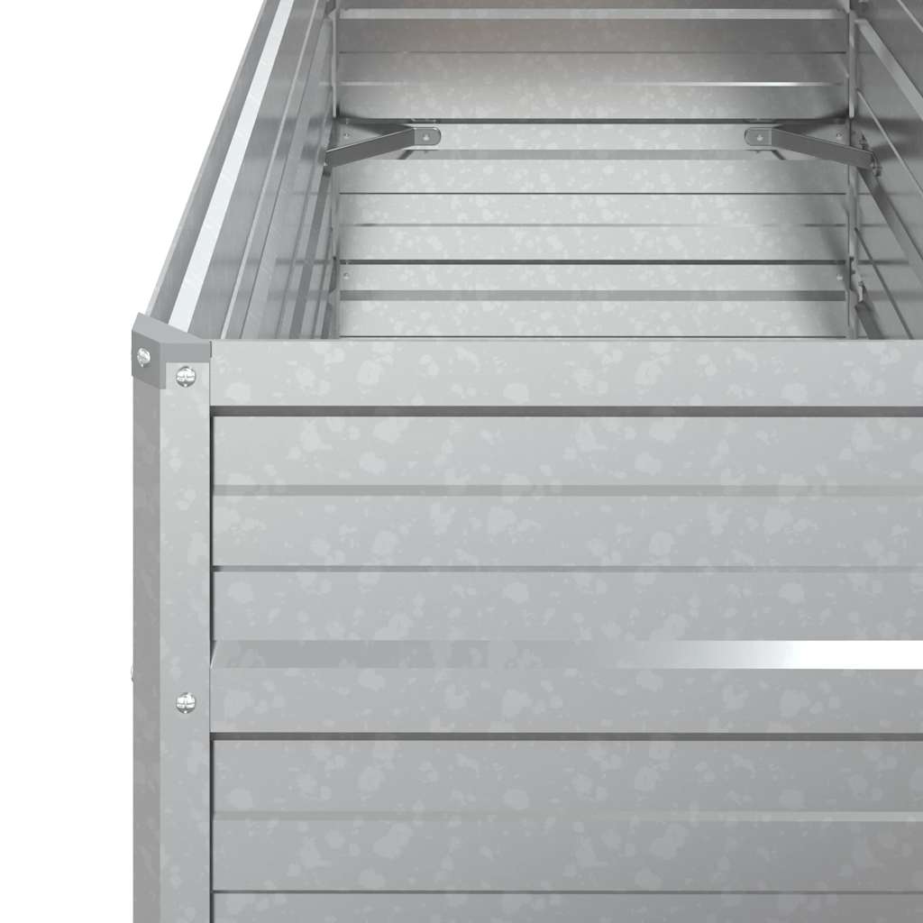 højbed 100x40x45 cm galvaniseret stål sølvfarvet