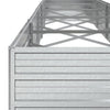 højbed 400x80x45 cm galvaniseret stål sølvfarvet