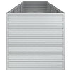 højbed 400x80x77 cm galvaniseret stål sølvfarvet