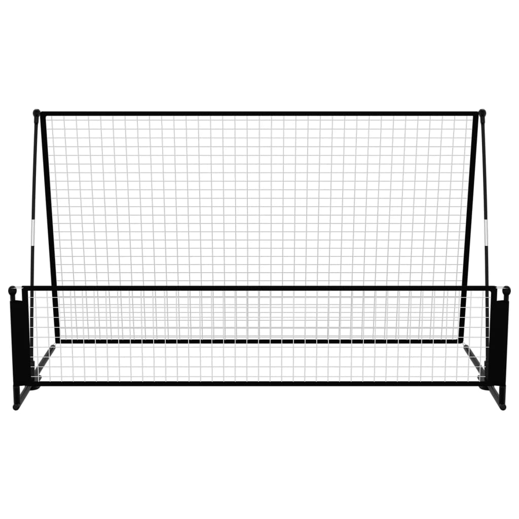 2-i-1 fodbold-rebounder 202x104x120 cm stål