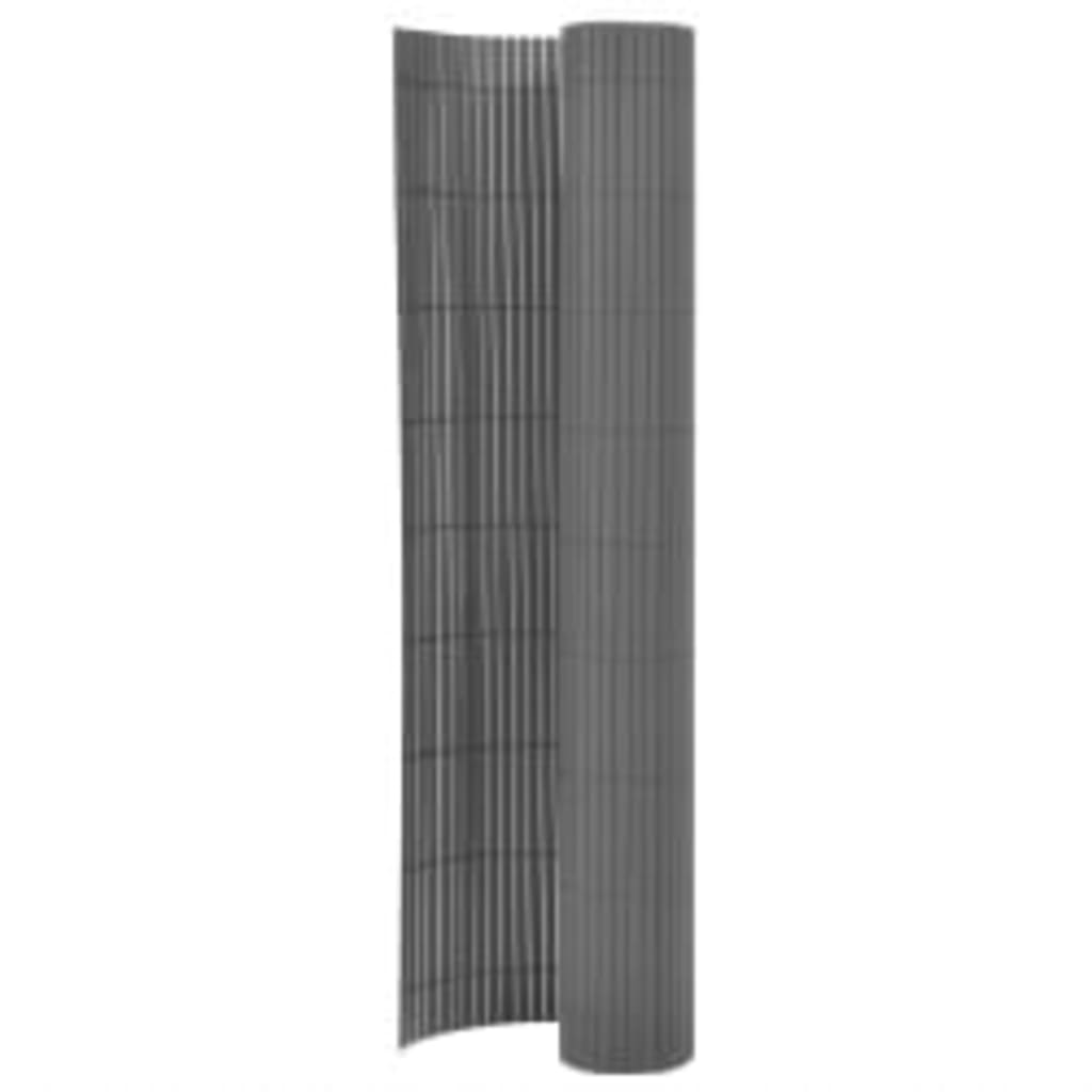havehegn 90x400 cm dobbeltsidet grå