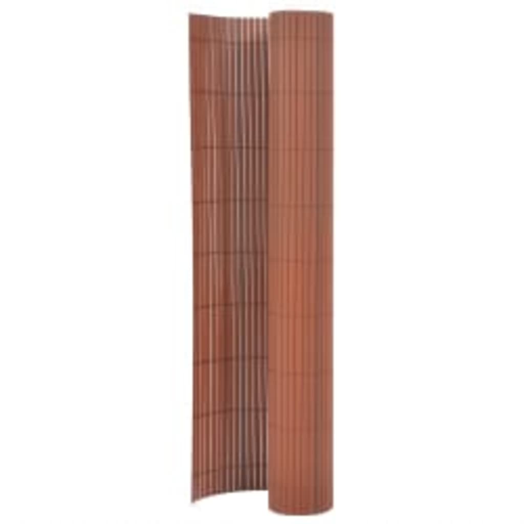 dobbeltsidet havehegn 110x300 cm brun
