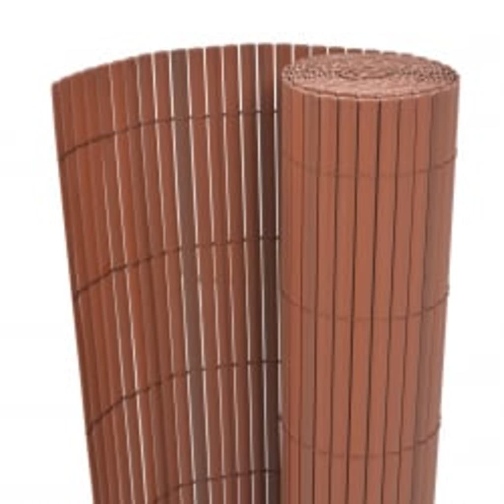 dobbeltsidet havehegn 110x300 cm brun