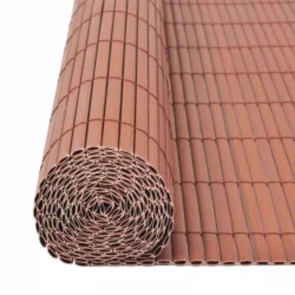 dobbeltsidet havehegn 110x300 cm brun