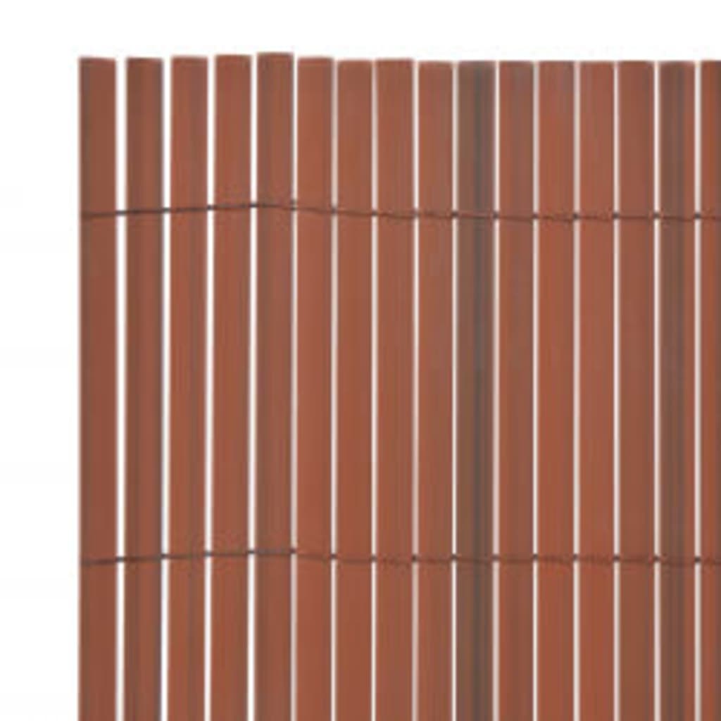 dobbeltsidet havehegn 110x300 cm brun