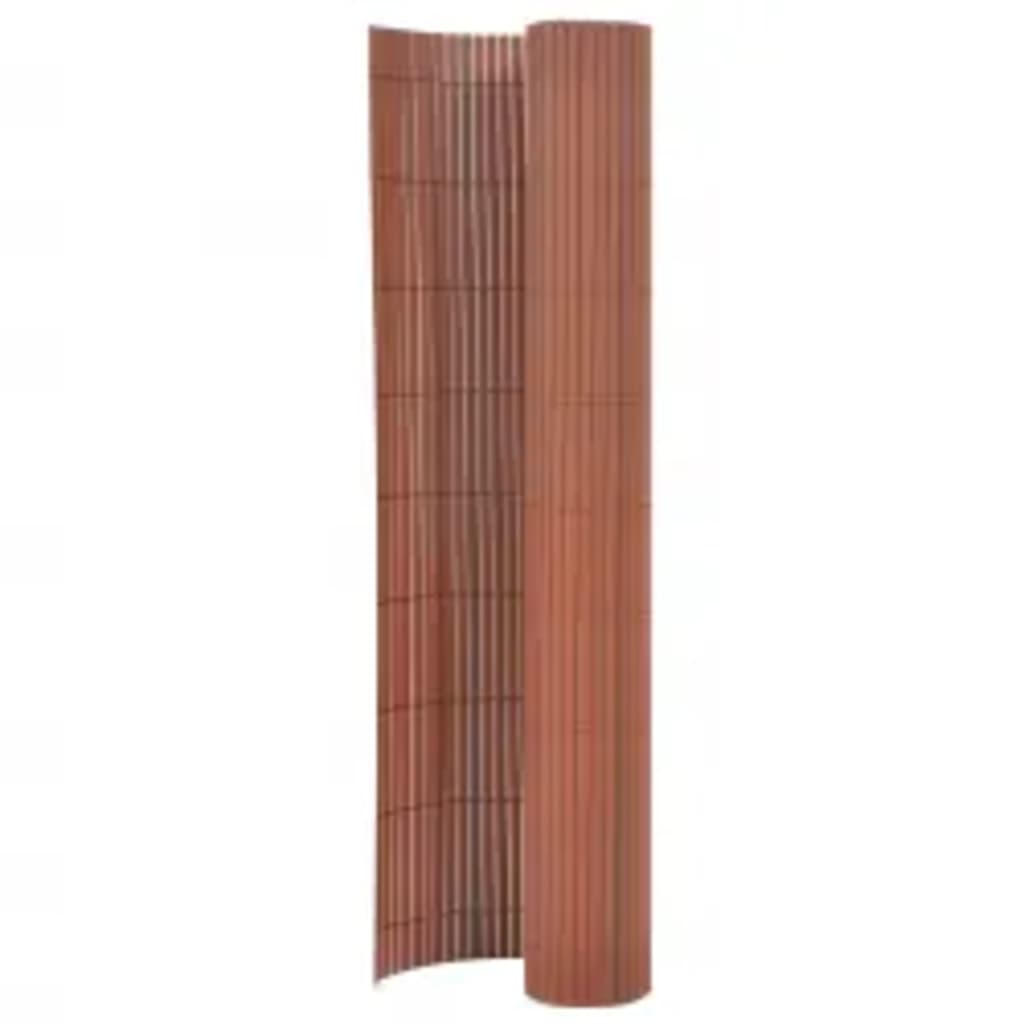 dobbeltsidet havehegn 110x400 cm brun