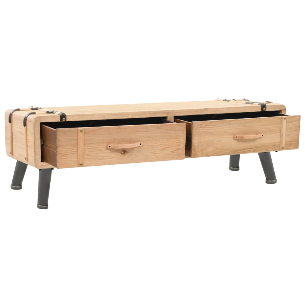tv-skab 110x33x35 cm massivt fyrretræ