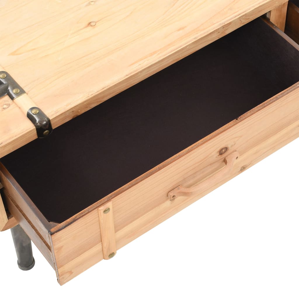 tv-skab 110x33x35 cm massivt fyrretræ