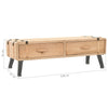 tv-skab 110x33x35 cm massivt fyrretræ