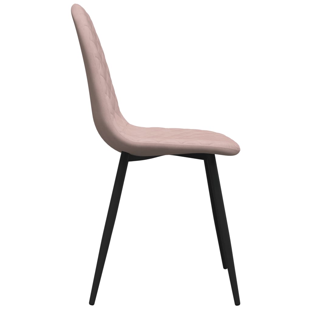 spisebordsstole 6 stk. velour lyserød
