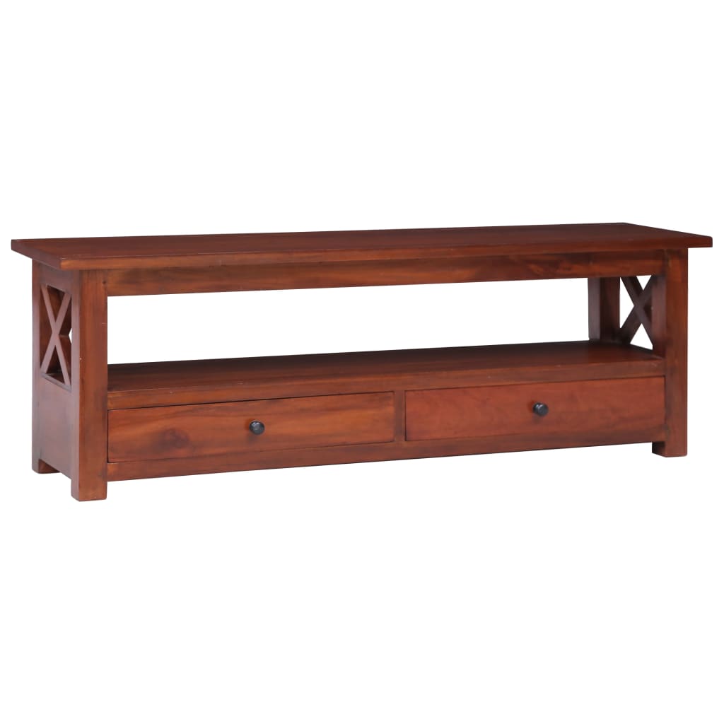 tv-skab 115x30x40 cm massivt mahognitræ brun