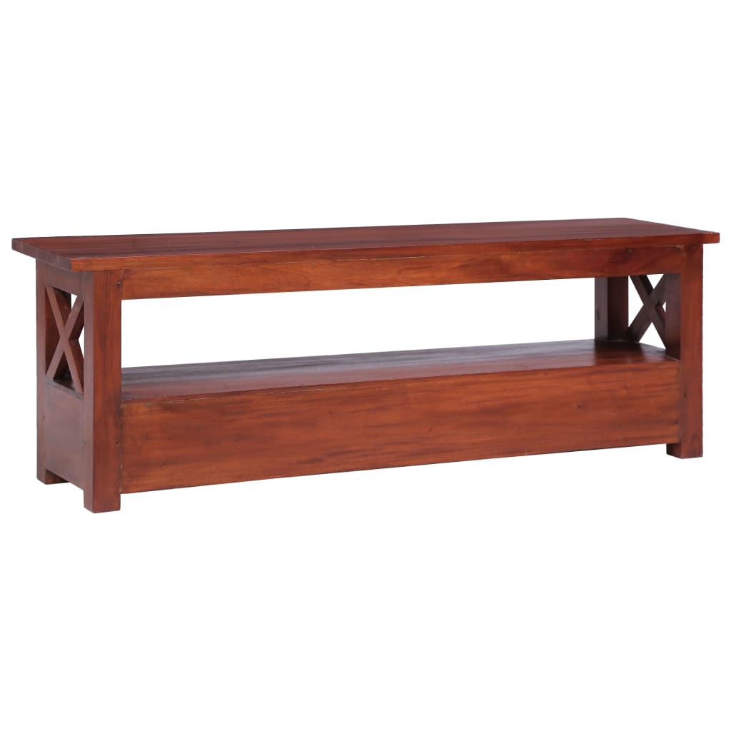 tv-skab 115x30x40 cm massivt mahognitræ brun