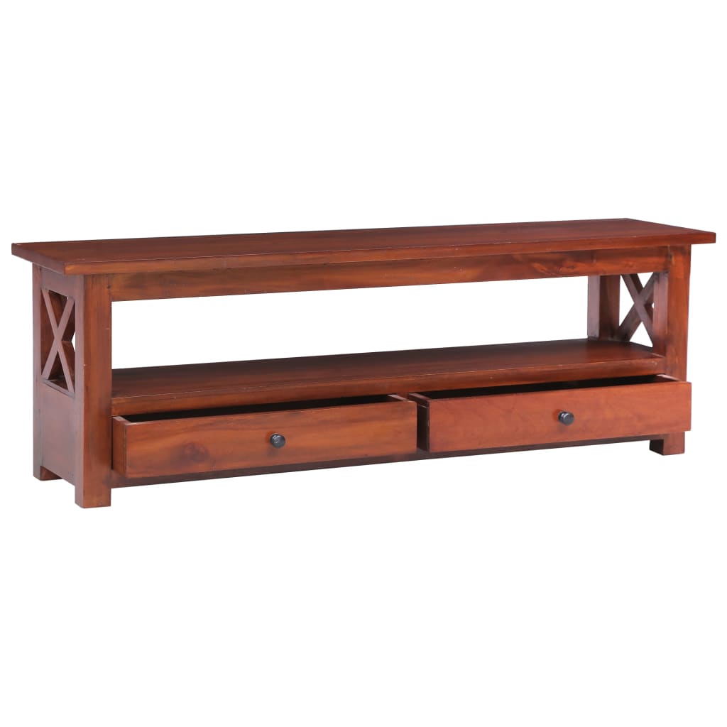 tv-skab 115x30x40 cm massivt mahognitræ brun