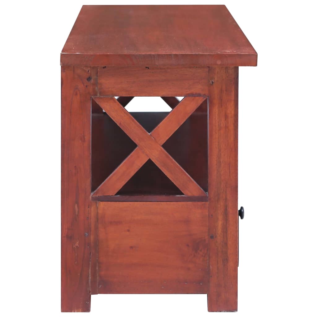 tv-skab 115x30x40 cm massivt mahognitræ brun