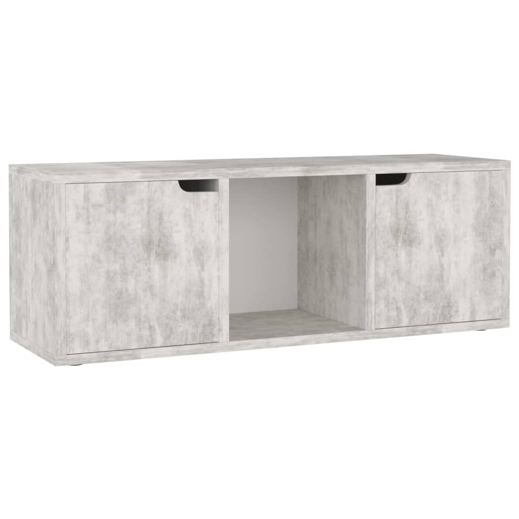 tv-bord 88,5x27,5x30,5 cm konstrueret træ betongrå
