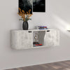 tv-bord 88,5x27,5x30,5 cm konstrueret træ betongrå