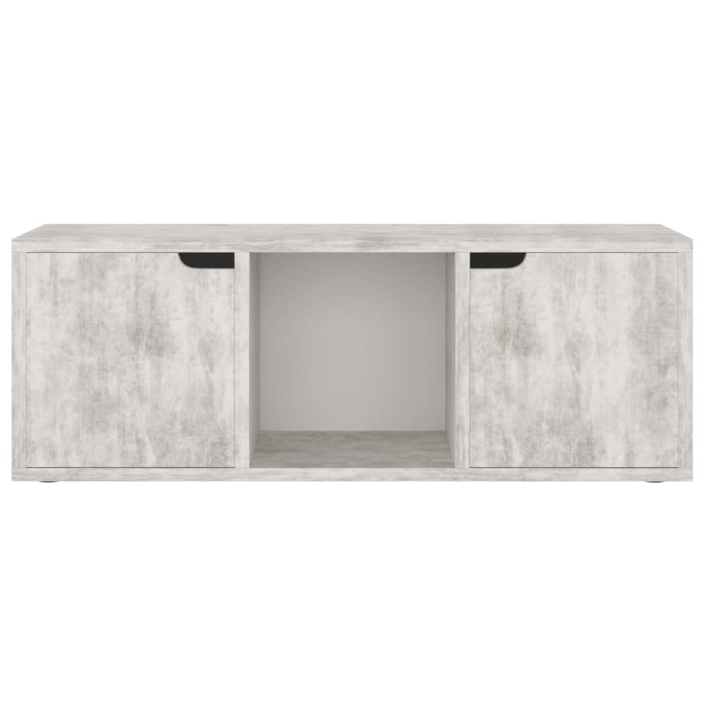 tv-bord 88,5x27,5x30,5 cm konstrueret træ betongrå