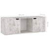 tv-bord 88,5x27,5x30,5 cm konstrueret træ betongrå